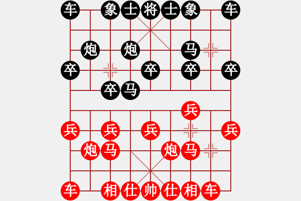 象棋棋譜圖片：笑狐wang紅負(fù)葬心【對兵局】 - 步數(shù)：10 