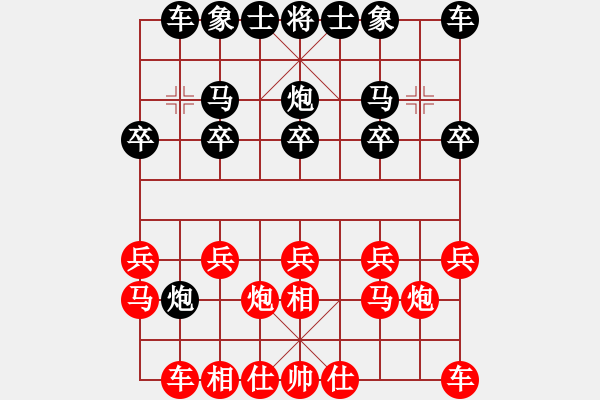 象棋棋譜圖片：A讓先中炮夾馬碾壓士角炮17招速勝（破士角炮指路） - 步數(shù)：10 