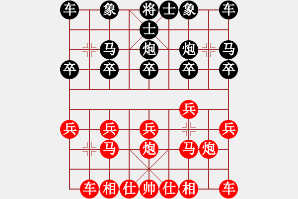 象棋棋譜圖片：★龍口浪子★[紅] -VS- 常勝不敗[黑]（1） - 步數(shù)：10 