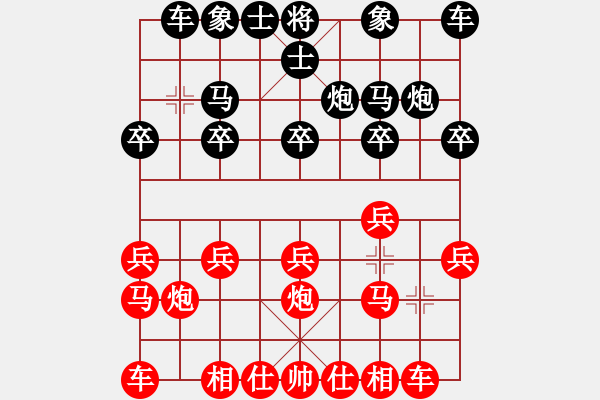 象棋棋譜圖片：嘴角揚(yáng)揚(yáng)[50129759] -VS- 流金歲月[708973968] - 步數(shù)：10 