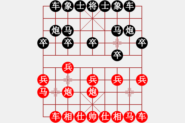 象棋棋譜圖片：lorrainegy紅負葬心【五七炮互進七兵對屏風馬】 - 步數(shù)：10 