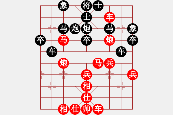 象棋棋譜圖片：以攻對(duì)攻的精彩對(duì)殺 - 步數(shù)：0 