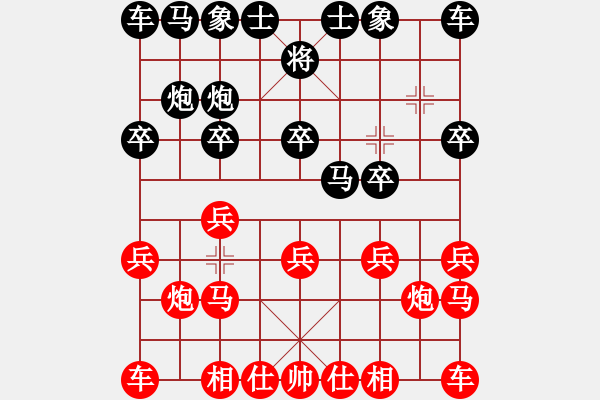 象棋棋譜圖片：金鉤炮[2362086542] -VS- 70年代 [1032507889] - 步數(shù)：10 