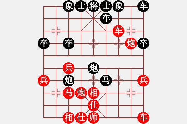 象棋棋譜圖片：羊頭[516075089] -VS- 橫才俊儒[292832991] - 步數(shù)：30 