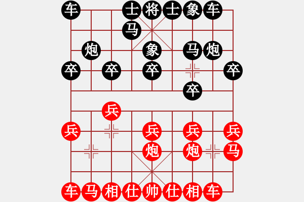 象棋棋譜圖片：?jiǎn)魏藴y(cè)試庫(kù)(玉泉)-負(fù)-戰(zhàn)神木劍(玉泉)對(duì)兵轉(zhuǎn)兵底炮 黑飛右象 - 步數(shù)：10 