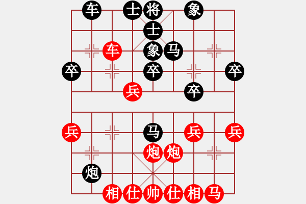 象棋棋譜圖片：?jiǎn)魏藴y(cè)試庫(kù)(玉泉)-負(fù)-戰(zhàn)神木劍(玉泉)對(duì)兵轉(zhuǎn)兵底炮 黑飛右象 - 步數(shù)：30 