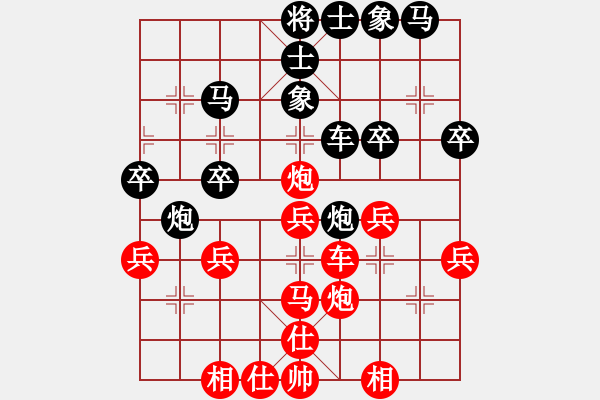 象棋棋譜圖片：CUC 149 BIEN 8.MA 3.4...P5-3 tien thang - 步數(shù)：40 