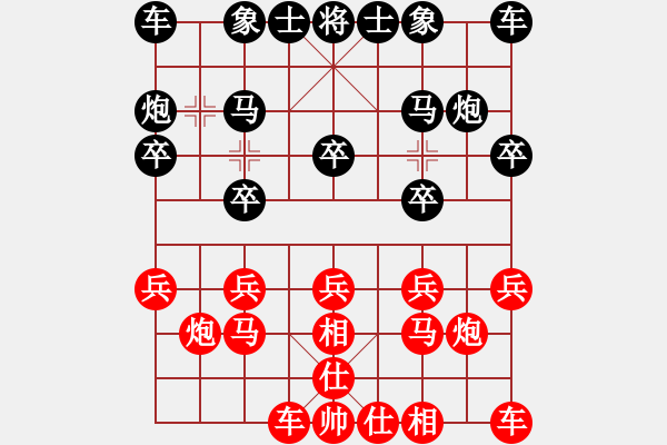 象棋棋譜圖片：老雷說(shuō)棋（11）紅方一個(gè)子設(shè)丟，老帥設(shè)了，老雷就是象棋中的大殺器啊 - 步數(shù)：10 