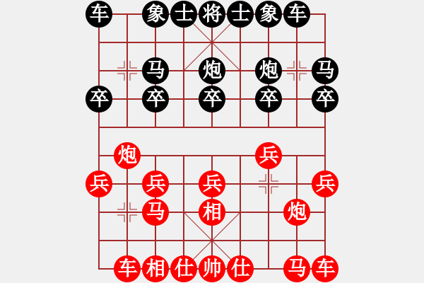 象棋棋譜圖片：老李[紅] -VS- 8855大地[黑] - 步數(shù)：10 