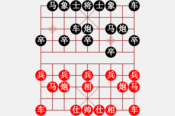 象棋棋譜圖片：單炳義先負王仁穎飛相局 - 步數(shù)：10 