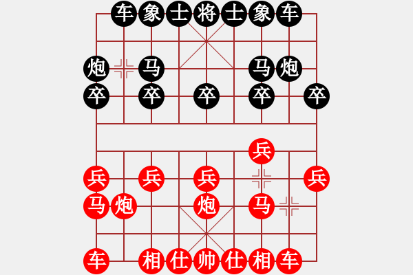 象棋棋譜圖片：中炮先沖三兵對(duì)屏風(fēng)馬右三步虎【1】 - 步數(shù)：10 