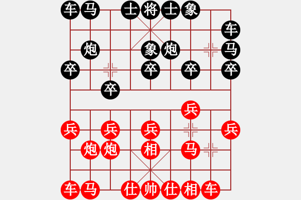 象棋棋譜圖片：雙車(chē)守馬 作繭自縛：偏鋒炮王[紅] -VS- 小仙女520[黑] - 步數(shù)：10 