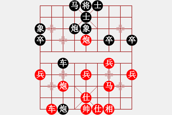 象棋棋譜圖片：順炮局（紅勝） - 步數(shù)：40 