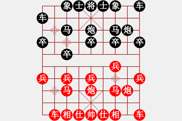 象棋棋譜圖片：淡雅飄香后手橫車(chē)再進(jìn)直車(chē) 反先 勝 橫車(chē) - 步數(shù)：10 