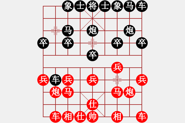 象棋棋譜圖片：張錦榮     先勝 張觀云     - 步數(shù)：10 