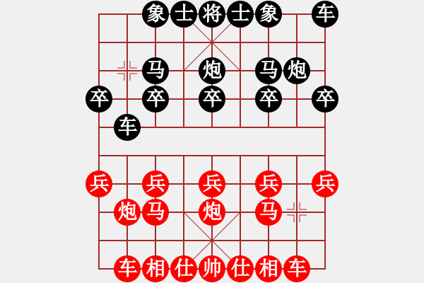 象棋棋譜圖片：笑謸漢堺[紅] -VS- cc[黑] - 步數(shù)：10 