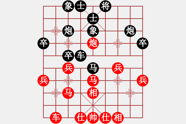 象棋棋譜圖片：高斯(4段)-負(fù)-junwanzhao(2段) - 步數(shù)：36 