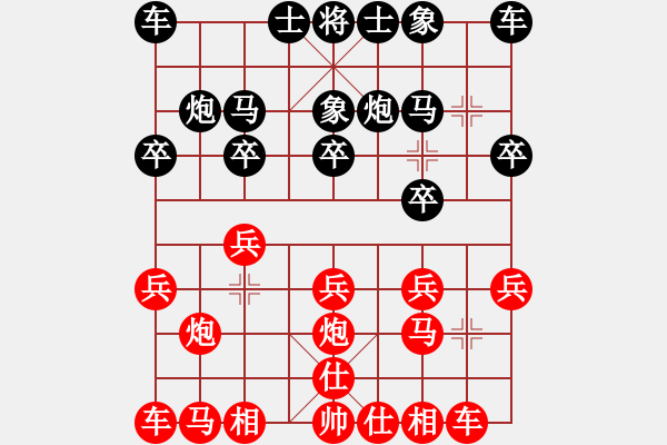 象棋棋譜圖片：易中天錢(qián)文忠紅負(fù)葬心【中炮對(duì)反宮馬】 - 步數(shù)：10 