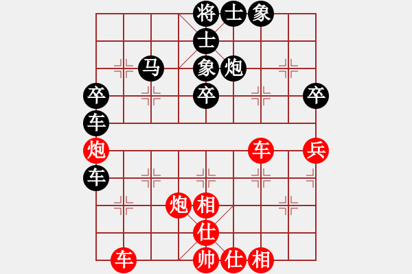 象棋棋譜圖片：易中天錢(qián)文忠紅負(fù)葬心【中炮對(duì)反宮馬】 - 步數(shù)：40 