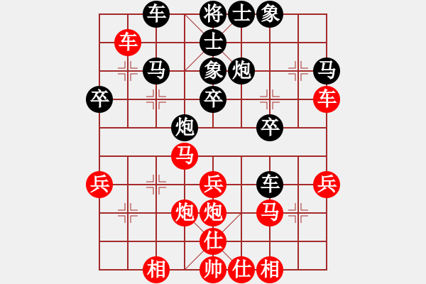 象棋棋譜圖片：本人先勝濟(jì)南老李（五六炮對(duì)單提馬） - 步數(shù)：30 