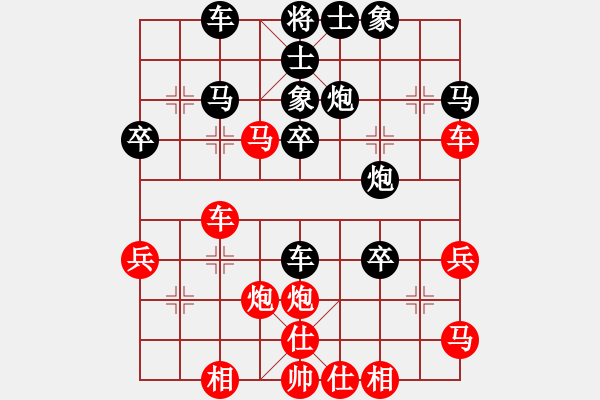 象棋棋譜圖片：本人先勝濟(jì)南老李（五六炮對(duì)單提馬） - 步數(shù)：40 