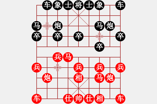 象棋棋譜圖片：E11【242某】某紅5馬二進三錯著 直接掉子 1362 我勝 6-1對6-1 19.2.17 - 步數(shù)：10 