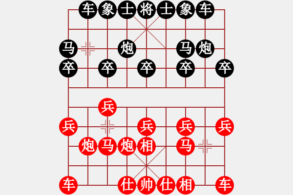 象棋棋譜圖片：hzq心語0509紅負(fù)葬心【過宮炮對進(jìn)左馬】 - 步數(shù)：10 