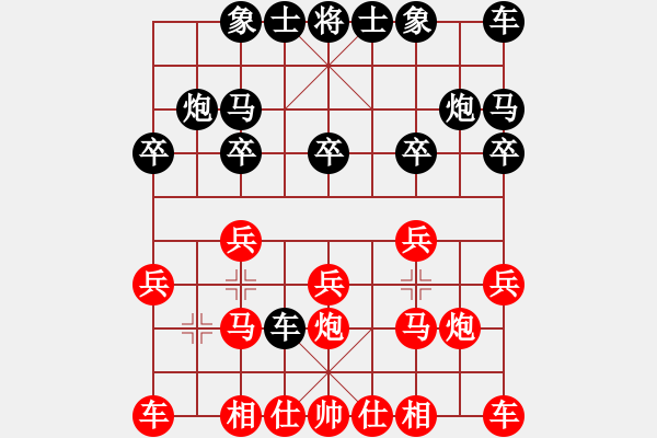 象棋棋譜圖片：1520局 E00- 仙人指路-小蟲引擎23層(先勝)天天Ai1-3 - 步數(shù)：10 