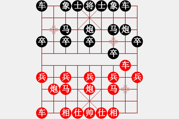 象棋棋谱图片：150920 中学女子组 第8轮 第7台 杨司洁和黄嘉文 - 步数：10 