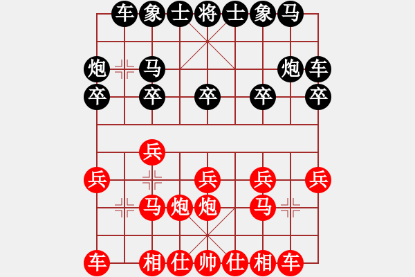 象棋棋譜圖片：*****本人看見(jiàn)的讓三先---黑高車(chē)保炮 - 步數(shù)：10 