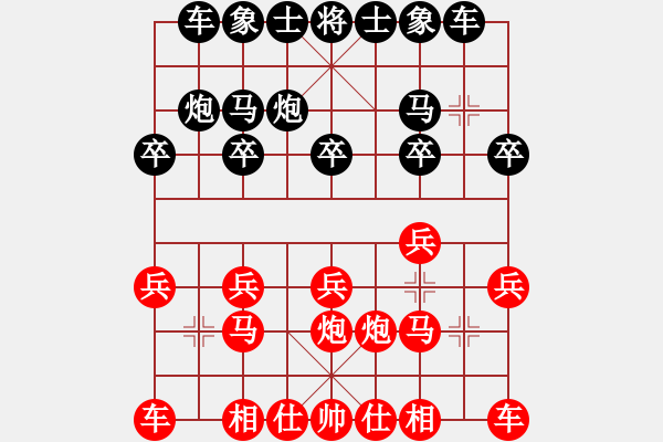 象棋棋譜圖片：士角炮對過宮炮（步步推進(jìn)，摧枯拉朽） - 步數(shù)：10 