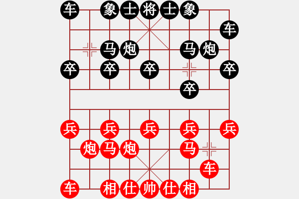 象棋棋譜圖片：和棋生財(6段)-和-海樹波平(7段) - 步數(shù)：10 