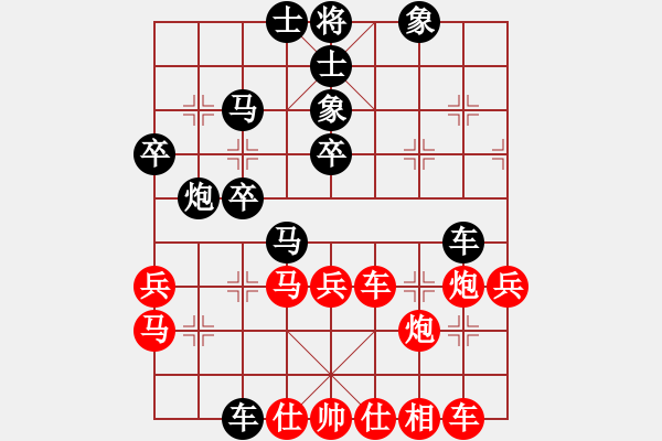 象棋棋譜圖片：棋善八俠(6段)-負(fù)-降龍尊者(6段) 五八炮互進(jìn)三兵對(duì)屏風(fēng)馬 紅左邊馬對(duì)黑兌７卒 - 步數(shù)：40 