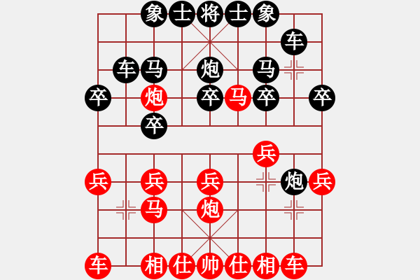 象棋棋譜圖片：1 - 步數(shù)：20 