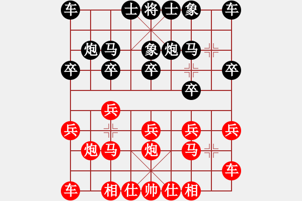 象棋棋譜圖片：五七炮！[黑] -VS- 飯否[紅] - 步數(shù)：10 