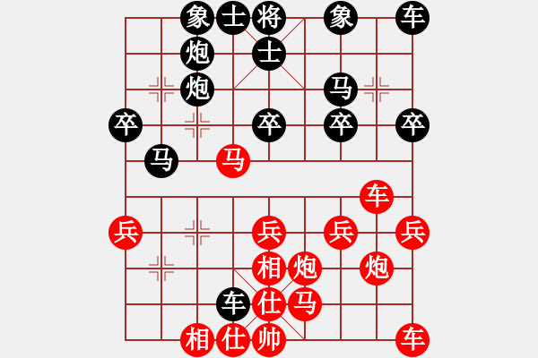 象棋棋譜圖片：2023127工會(huì)比賽 后勝綠洲佳苑 過宮炮 電腦分析 - 步數(shù)：26 