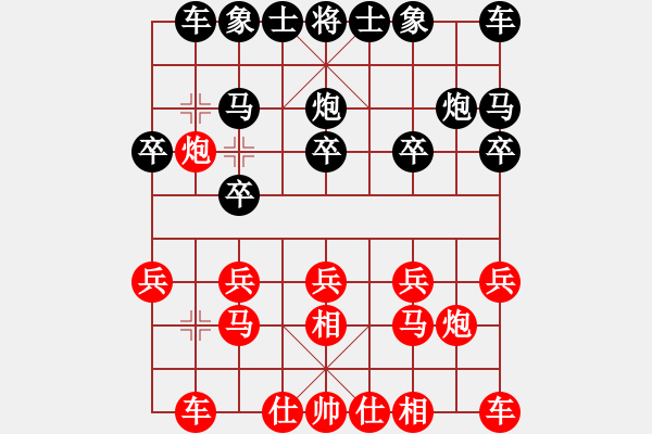 象棋棋譜圖片：chan01[紅] -VS- 〓傲〓弈兵[黑] - 步數(shù)：10 