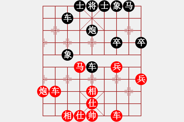 象棋棋譜圖片：無名小馬(7段)-和-宰割別慌(7段) - 步數(shù)：40 