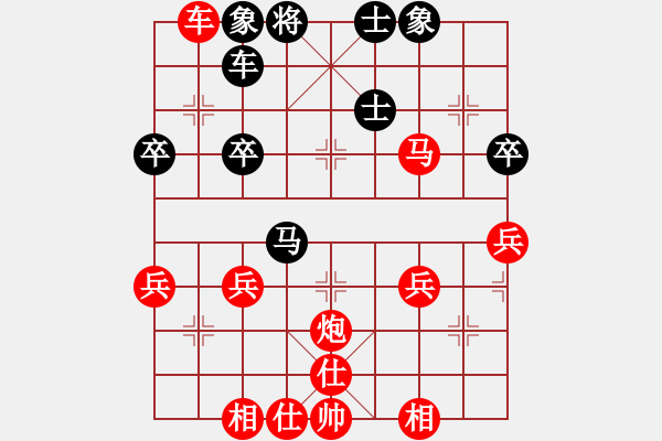 象棋棋譜圖片：老二雄807711705[紅] -VS- 熱血盟●溫柔一刀[黑] - 步數(shù)：40 