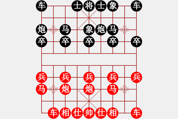 象棋棋譜圖片：飯否[紅] -VS- 小雨[黑] - 步數(shù)：10 