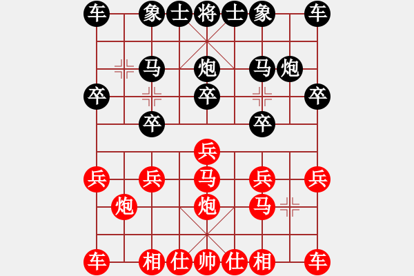 象棋棋譜圖片：草原藍(lán)天005[紅] -VS- 品棋_無名小卒[黑] - 步數(shù)：10 