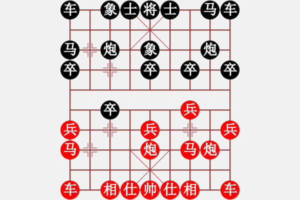 象棋棋譜圖片：葬心紅負(fù)夏激揚(yáng)〖仙人指路對卒底炮〗 - 步數(shù)：10 