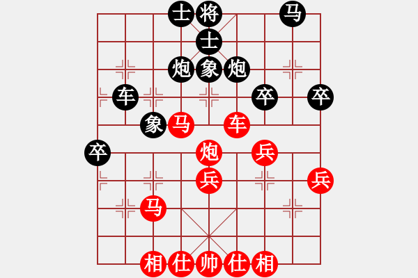 象棋棋譜圖片：kimbup(北斗)-勝-智貂蟬妹妹(無極) - 步數(shù)：40 