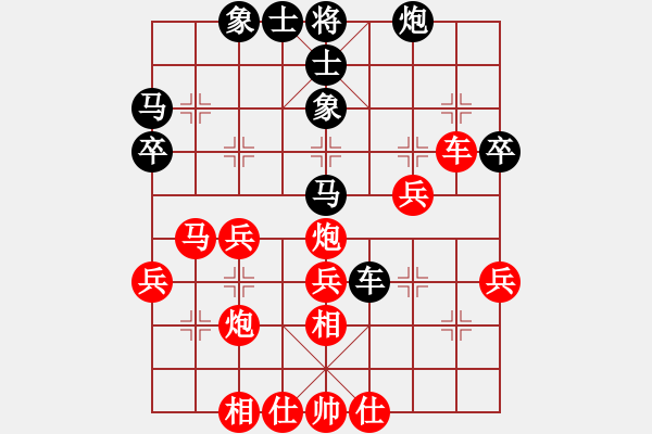 象棋棋譜圖片：棋暢(1段)-勝-元極道人(9級) - 步數(shù)：40 