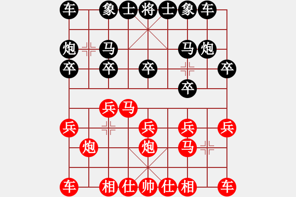 象棋棋譜圖片：永不瞑目(人王)-勝-笑傲江湖馬(天帝) 中炮七路馬對(duì)屏風(fēng)馬 紅左馬盤(pán)河 - 步數(shù)：10 