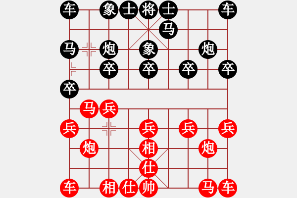 象棋棋譜圖片：1175局 A01- 上仕局-小蟲引擎23層(先負(fù))業(yè)天天Ai1-1 - 步數(shù)：10 