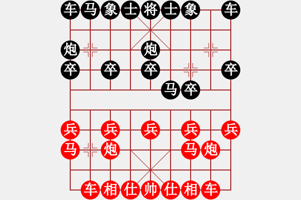 象棋棋譜圖片：1217局 A06- 兵底炮局-旋風(fēng)引擎23層 (先勝) 象棋旋風(fēng)九代專業(yè)版(菜鳥) - 步數(shù)：10 