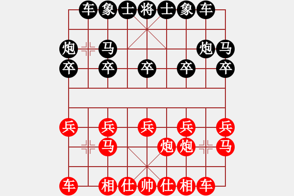 象棋棋譜圖片：宜山321紅負葬心【過宮炮對進左馬】 - 步數(shù)：10 