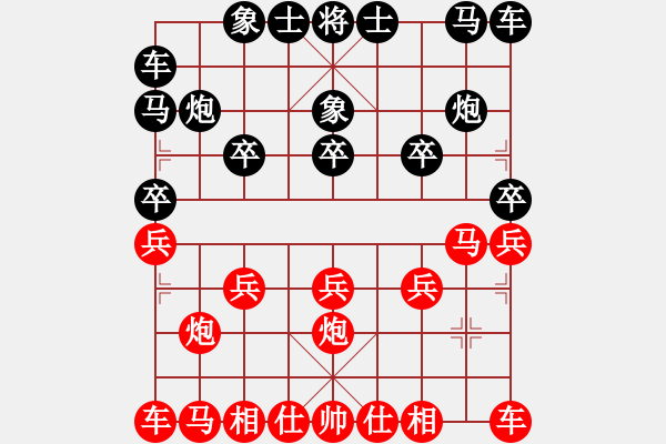 象棋棋譜圖片：(1-9鐵兵局)鐵一滴水先負(fù)VSΨ山峰 - 步數(shù)：10 