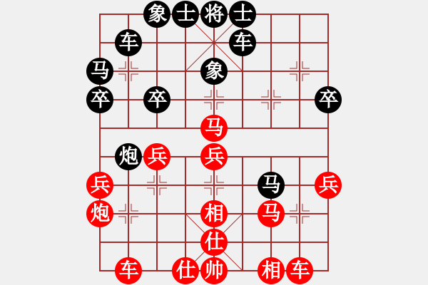 象棋棋譜圖片：彼端為海角(1弦)-負(fù)-鵝嗨鵝(1弦) - 步數(shù)：30 